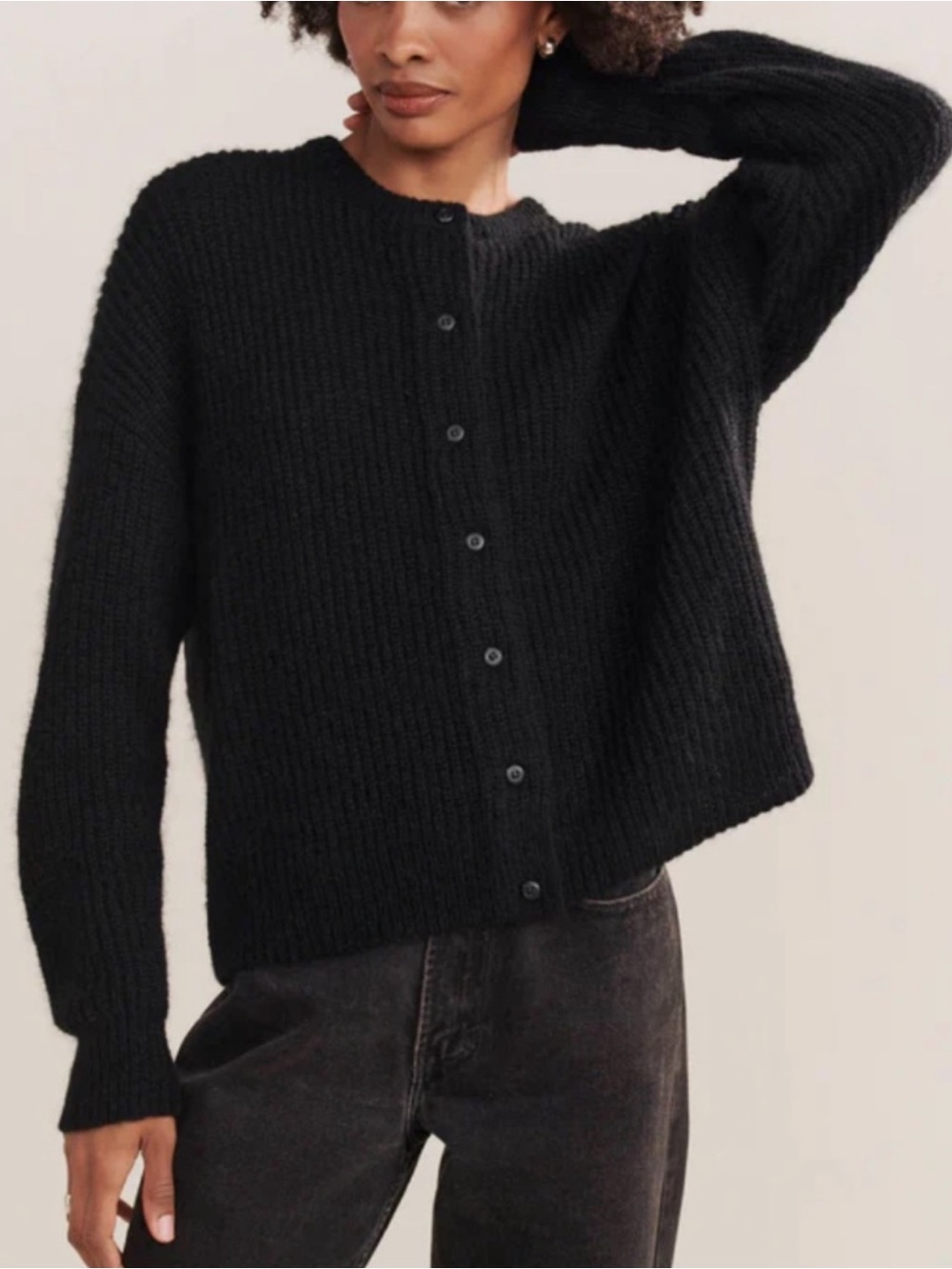 Jenni Kayne Cotton Hayes Crewneck Cardigan